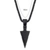 Arrowhead Pendant Men Necklace Vintage Alloy Chain