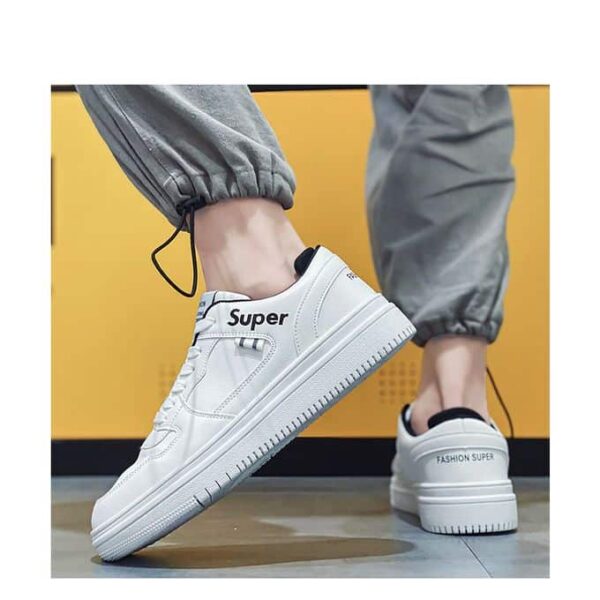 BLWOENS Fashion Lace Up Sneakers Men's Shoes-White - Image 3