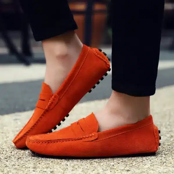 Men Fashion Breathable Casual Shoes Loafers Moccasins Slip on Soft Driving Shoes - Image 3