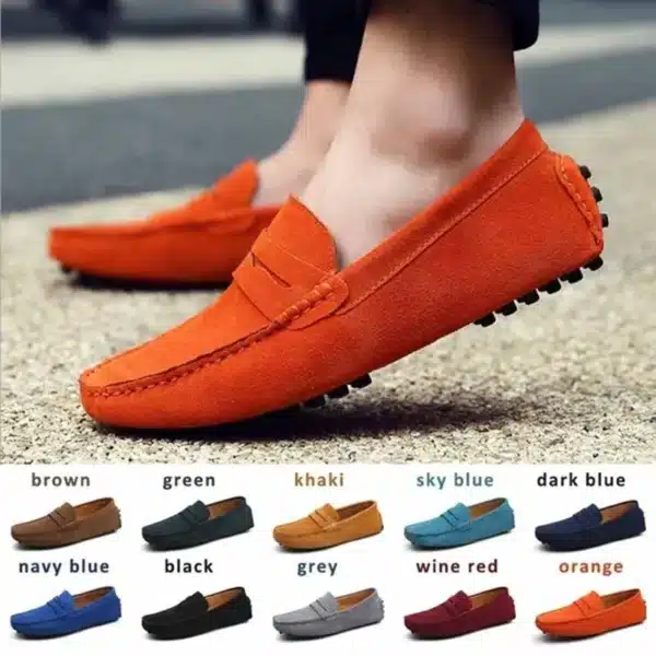 Men Fashion Breathable Casual Shoes Loafers Moccasins Slip on Soft Driving Shoes - Image 13